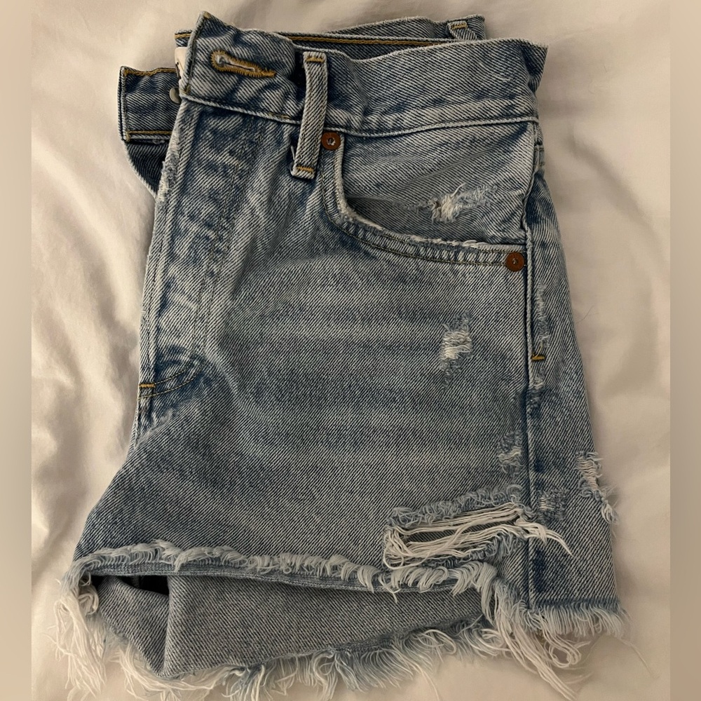 AGOLDE Parker Vintage Denim Cutoff Shorts, Swapmeet, Size 26